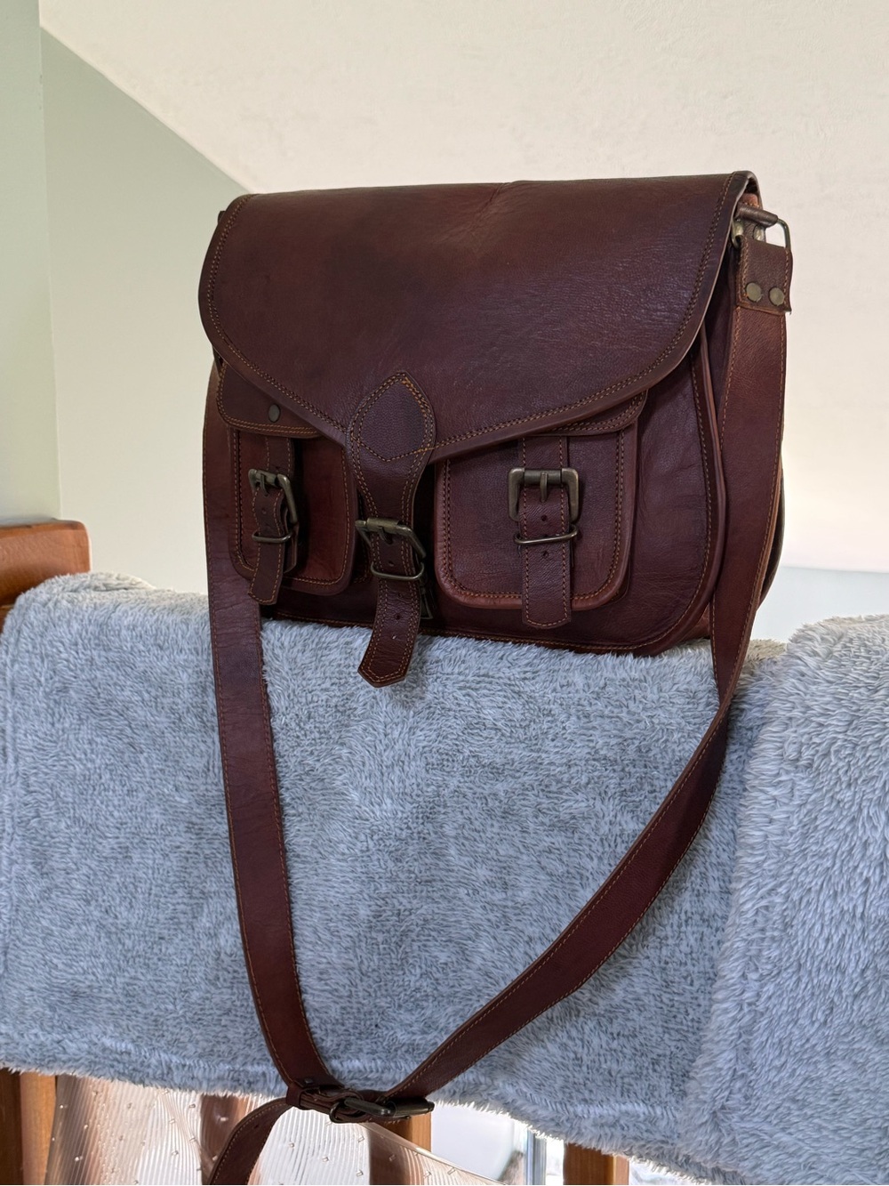 Brown Leather Messenger Bag - Classic Satchel